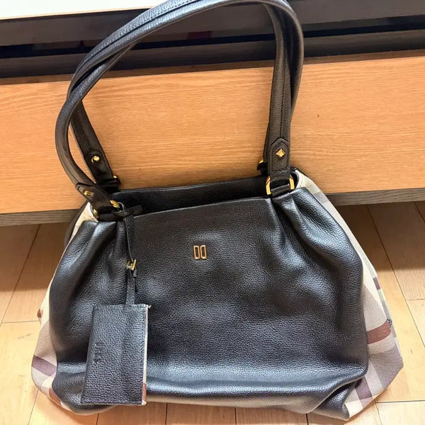 [BUNJANG] Daks Check Pattern Tote Bag Black / 닥스 가방
