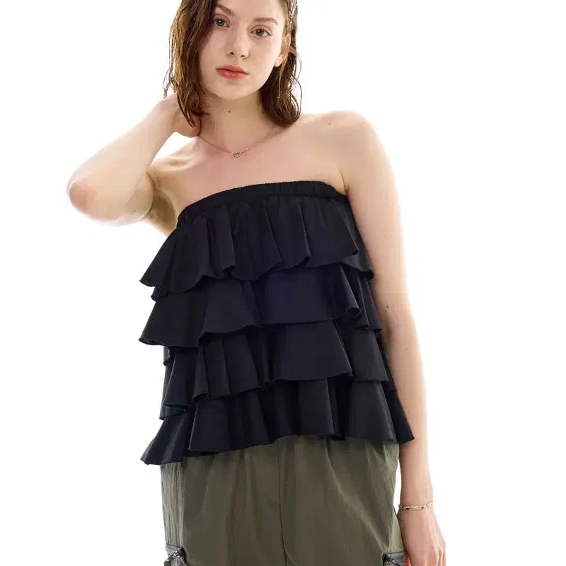 [BUNJANG] Ari Frill Top Skirt / 아리 프릴 탑 스커트