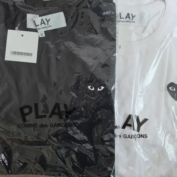 [BUNJANG] Comme des Garçons PLAY Black Heart Logo T-Shirt / [새상품] 꼼데가르송 플레이 반팔티 블랙 와펜(화이트, 블랙)
