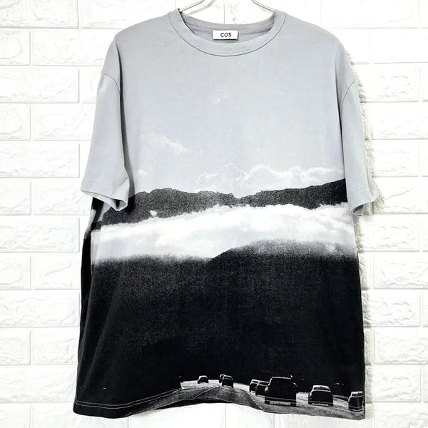 [BUNJANG] COS Graphic Short Sleeve T-Shirt Gray/Black XL / COS 그래픽 반팔 티셔츠 XL