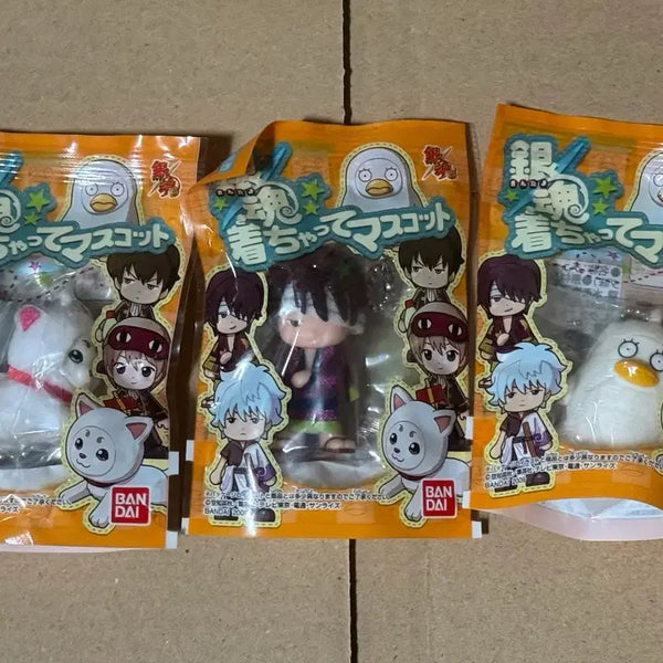 [BUNJANG] Gintama Qposket Mascot Keyring Bundle Set / 은혼 큣피 마스코트 키링 3종 일괄