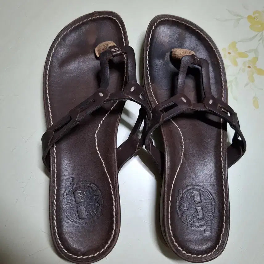 [BUNJANG] Timberland Leather Sandals Flip Flops 230-235 / 팀버랜드 가죽 샌들 플립플랍 230~235
