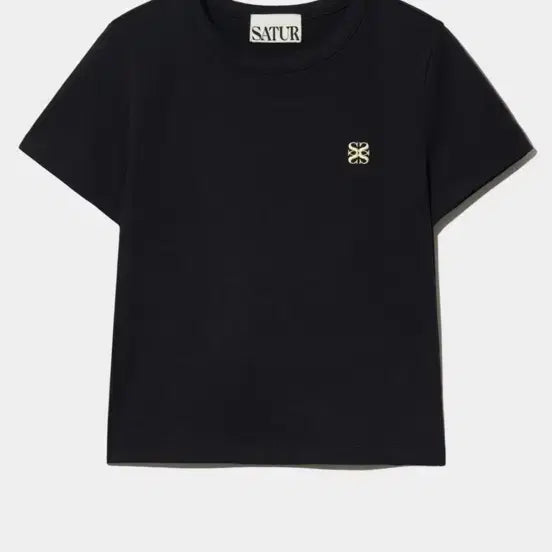 [BUNJANG] Sette Essential Basic Logo Short Sleeve T-Shirt Classic Black / 세터 에센셜 베이직 로고 반팔티 클래식 블랙 WS