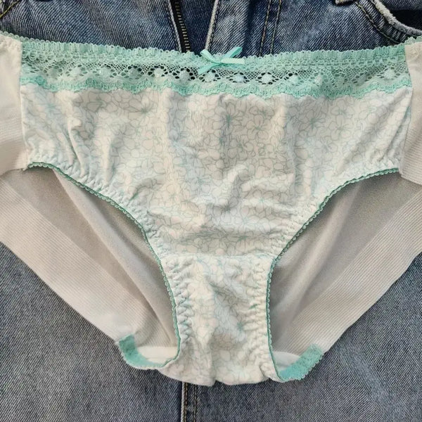 [BUNJANG] Mint Flower Lace Women's Panties - Size M / (중고) 민트 플라워 여성팬티