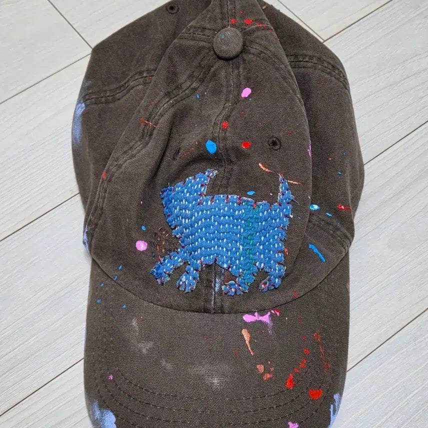 [BUNJANG] Hatsseulka Cotton Brown Painted Ball Cap / hatsseulka 햇쓸카 코튼 브라운 페인티드 볼캡