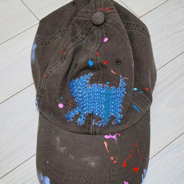 [BUNJANG] Hatsseulka Cotton Brown Painted Ball Cap / hatsseulka 햇쓸카 코튼 브라운 페인티드 볼캡