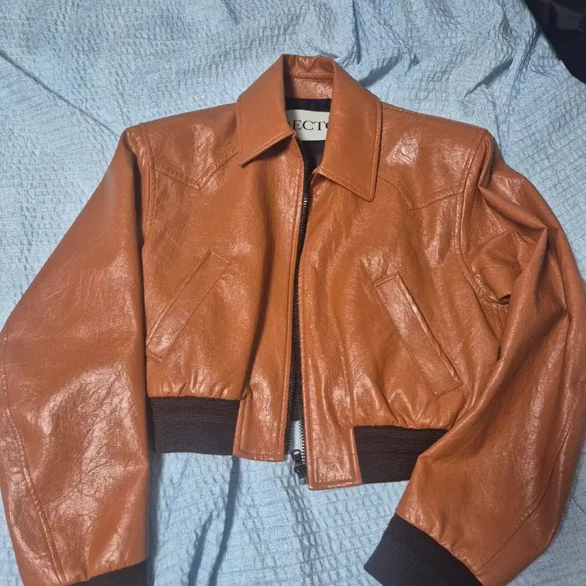 [BUNJANG] Recto Women's Leather Jacket Brown / 렉토 우먼 가죽자켓 팝니다