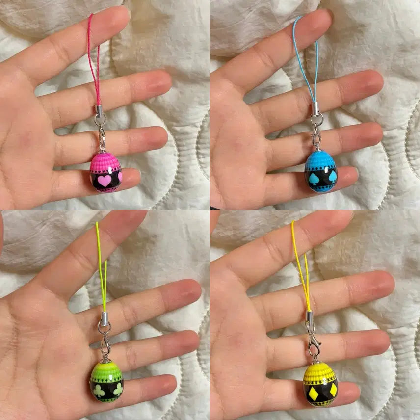 [BUNJANG] Care Bears Guardian Egg Keyring Bundle Set / 캐캐체 아무 수호알 키링 4개 일괄