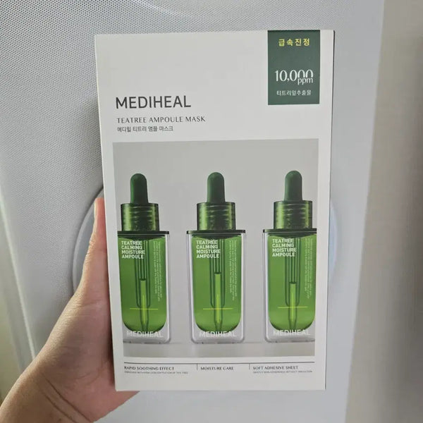 [BUNJANG] Mediheal Tea Tree Calming Mask (10 Sheets) / 메디힐 티트리 앰플 마스크 10매입 10,000ppm