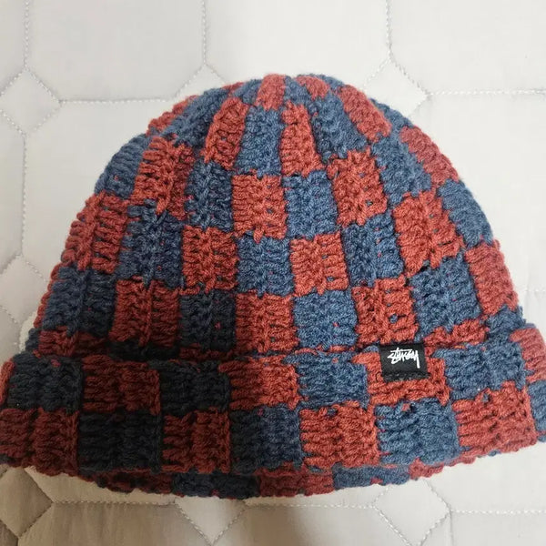 [BUNJANG] Stussy Crochet Checker Beanie / (OS) 스투시 크로쉐 체커비니