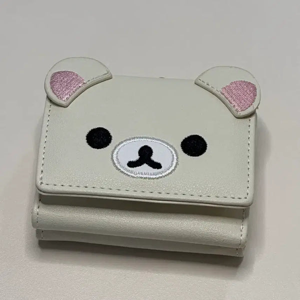 [BUNJANG] Rilakkuma Korilakkuma Gamaguchi Leather Wallet / 코리락쿠마 가마구치 가죽 지갑