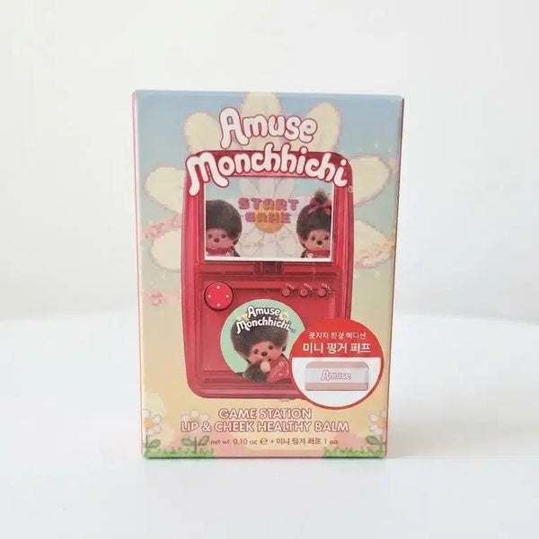[BUNJANG] Amuse Monchichi Gaming Lip & Cheek Healthy Balm Fig Balm / [미개봉 ] 어뮤즈 몬치치 게임기 립 앤 치크 헬시 밤 무화과밤