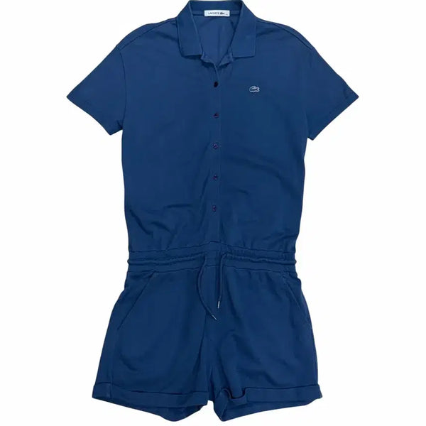 [BUNJANG] Lacoste Women's Short Sleeve String Jumpsuit Navy 34 / 라코스테 여성 반팔 스트링 점프슈트 네이비 34