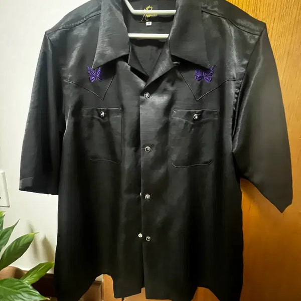 [BUNJANG] Needles Cowboy Satin Short Sleeve Shirt / [M] 니들스 카우보이 새틴 셔츠 반팔