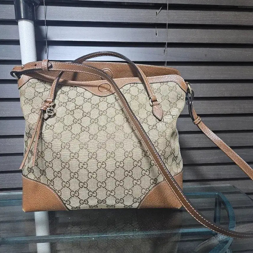 [BUNJANG] Gucci GG Canvas 2-Way Shoulder Bag Brown / 구찌 정품 GG 캔버스 2way숄더백 브라운