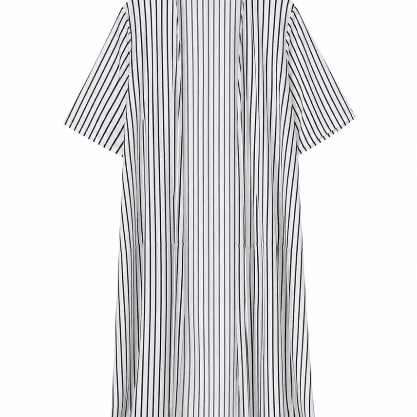 [BUNJANG] Stripe Robe Cardigan (Size 55-77) / 스트라이프 로브 가디건 55-77