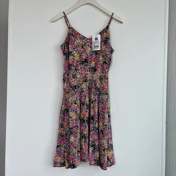 [BUNJANG] GAP Floral Pattern Bustier Sleeveless Dress XS / (새상품) GAP 갭 플라워 플로럴 패턴 뷔스티에 나시 원피스 XS