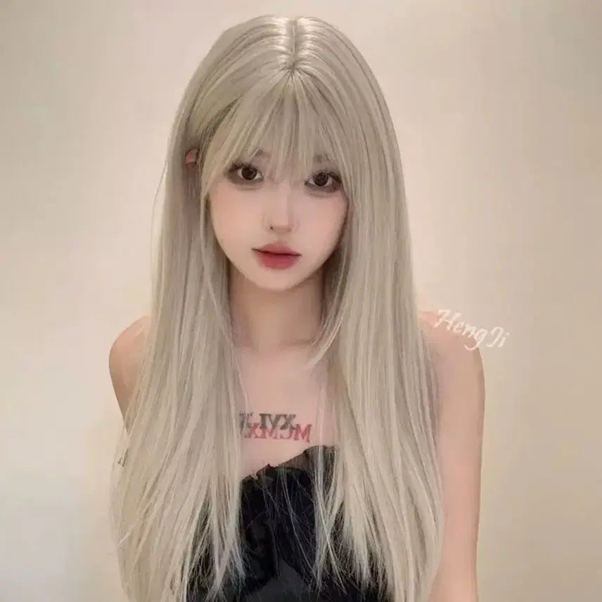 [BUNJANG] Platinum Blonde Straight Hair High Heat Resistant Cosplay Wig / 백금발 금발 패션가발 생머리 고열사 가발 코스프레 갸루 Y2K