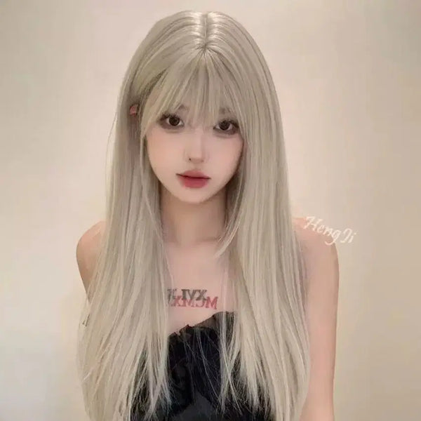[BUNJANG] Platinum Blonde Straight Hair High Heat Resistant Cosplay Wig / 백금발 금발 패션가발 생머리 고열사 가발 코스프레 갸루 Y2K