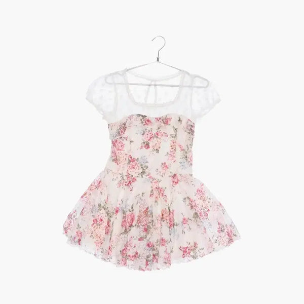 [BUNJANG] Vintage Hime Gyaru Flower Dress / 빈티지 히메갸루 플라워 원피스