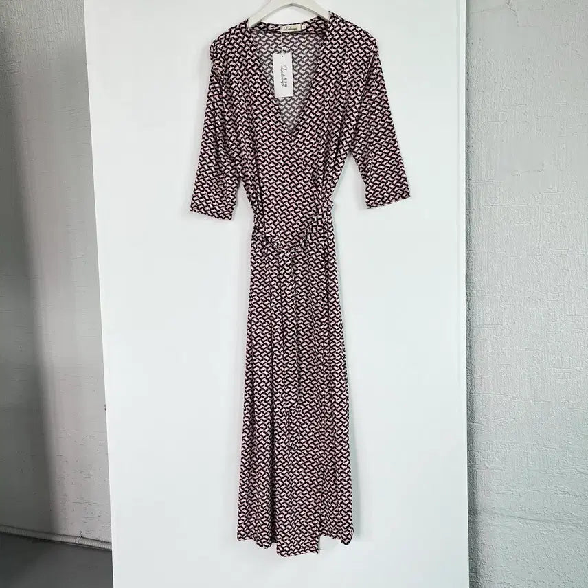 [BUNJANG] Liduaya Pattern Wrap Long Dress XL / (새상품) Liduaya 패턴 랩 롱 원피스 XL