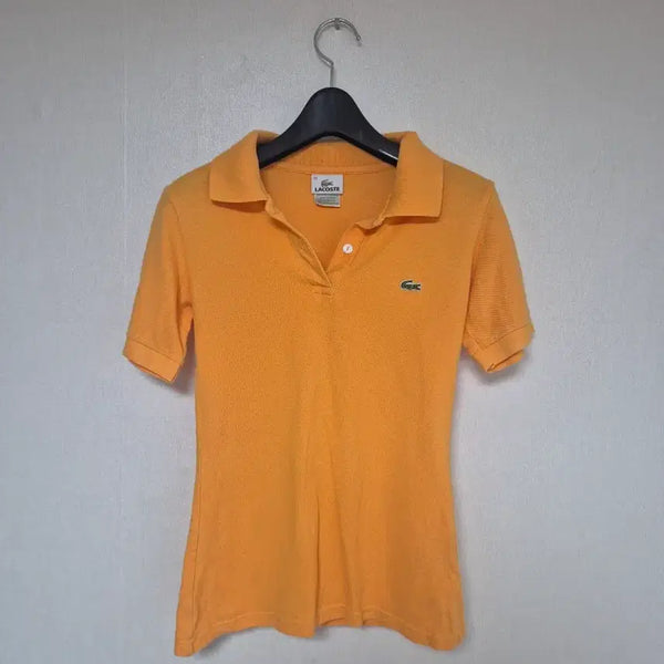 [BUNJANG] Lacoste Women's Short Sleeve Polo Shirt Orange / 라코스테 여성 오렌지~개나리 반팔 카라티 36