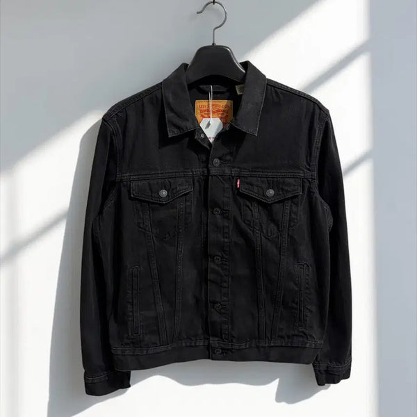 [BUNJANG] Levi's Black Denim Trucker Jacket / 리바이스 블랙 데님 트러커 자켓