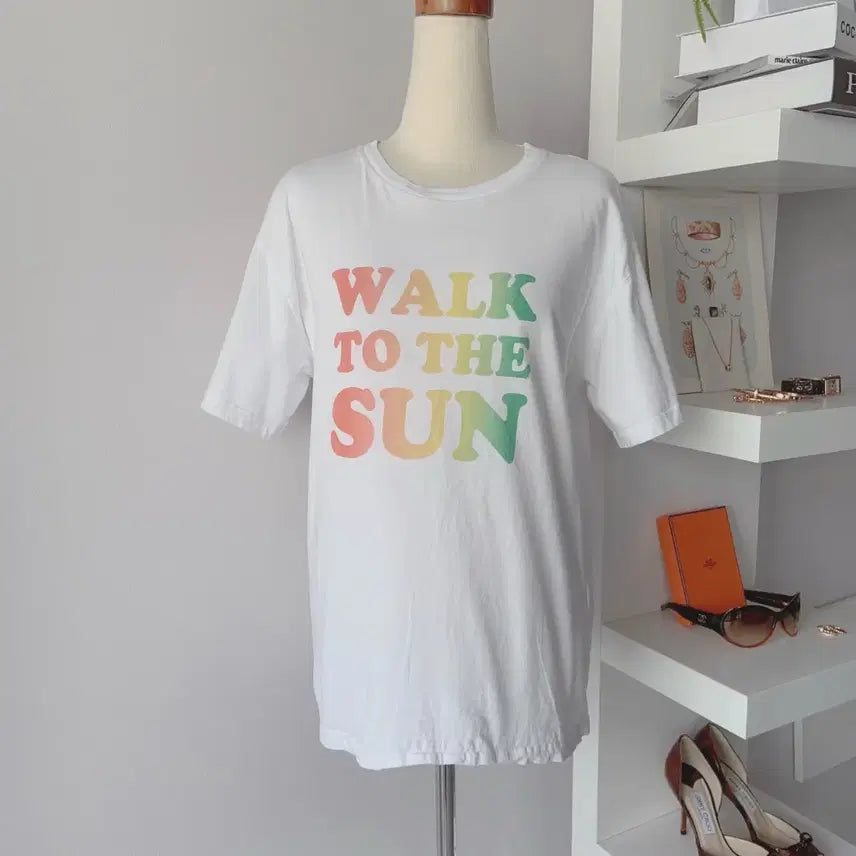 [BUNJANG] Sandro "Work to the Sun" Cotton T-Shirt / 산드로(Sandro) 워크 투 더 선 반팔 티셔츠