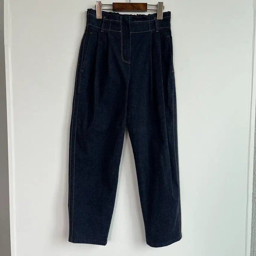 [BUNJANG] Ozweego Pintuck Bending Denim Pants Medium Blue / 오즈세컨 핀턱 밴딩 데님 팬츠 중청