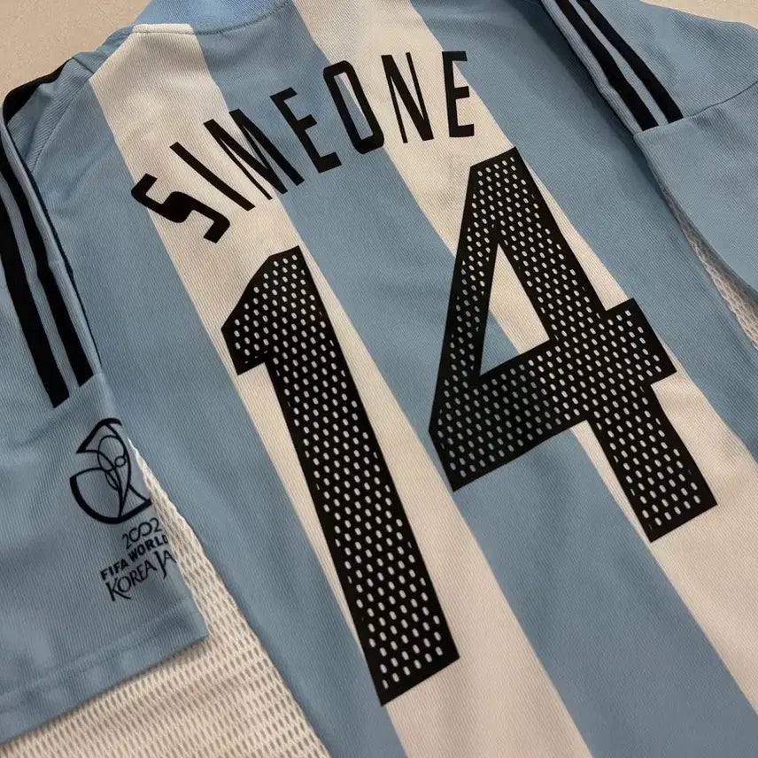 [BUNJANG] Argentina 2002 Home Diego Simeone Replica Jersey XL / 02-04 아르헨티나 홈 시메오네 풀패치 레플리카 XL