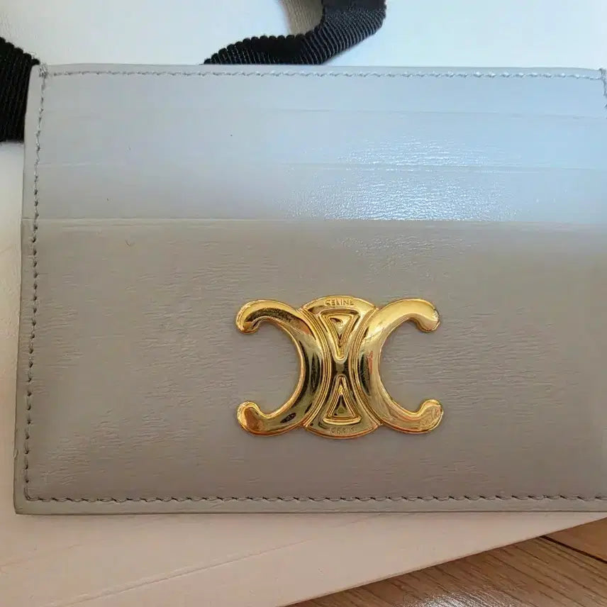 [BUNJANG] Celine Triomphe Card Holder Cloudy Gray / 셀린느 트리오페 카드홀더 클라우디 그레이