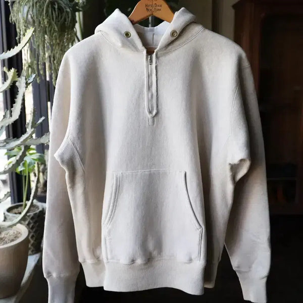 [BUNJANG] Apresse Vintage Half-Zip Hoodie Oatmeal / [2]아프레쎄 빈티지 하프집업 후드 오트밀