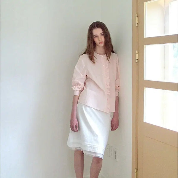 [BUNJANG] Smooth Mood Natalie Blouse (Peach) / 새상품/  스무드무드  나탈리 블라우스