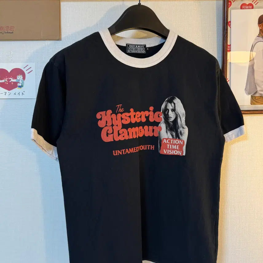 [BUNJANG] Hysteric Glamour UNTAMED YOUTH Ringer Short Sleeve T-Shirt / 히스테릭글래머 UNTAMED YOUTH 링거 반팔티