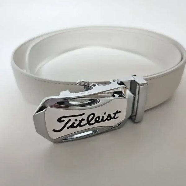 [BUNJANG] Hexagonal Automatic Buckle Genuine Leather Belt / 골프 육각 자동벨트  소가죽 럭셔리