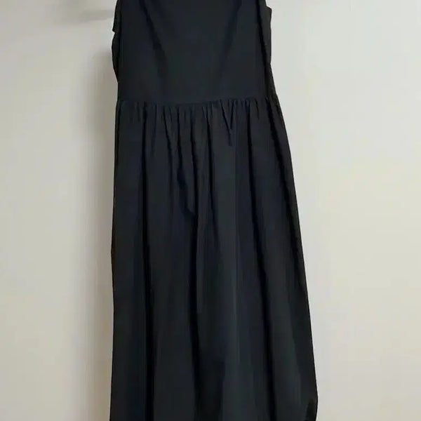 [BUNJANG] Black String Bustier Long Dress / 뷔스티에 스트링 롱 원피스 새상품