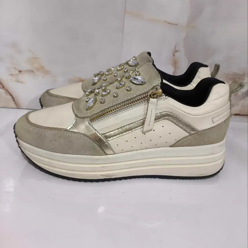 [BUNJANG] Zeox Cubic Height-Increasing Sneakers / 250mm uk6 제옥스 큐빅 키높이 스니커즈