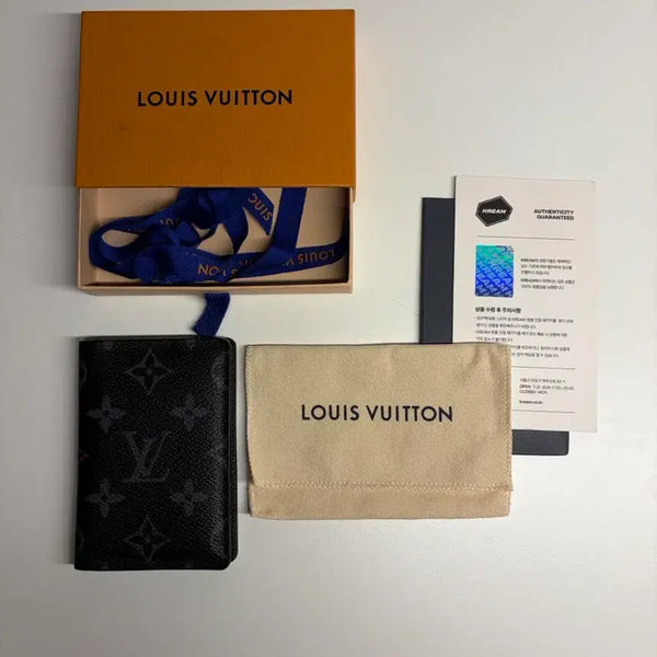 [BUNJANG] Louis Vuitton Monogram Eclipse Organizer Wallet Black / [새상품급] 루이비통 이클립스 오거나이저 지갑 / 블랙