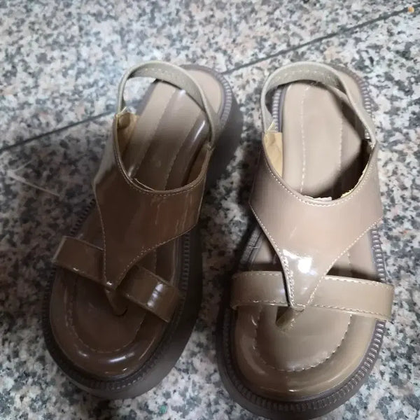 [BUNJANG] Beige Strap Sandals / 스트랩 샌들   235