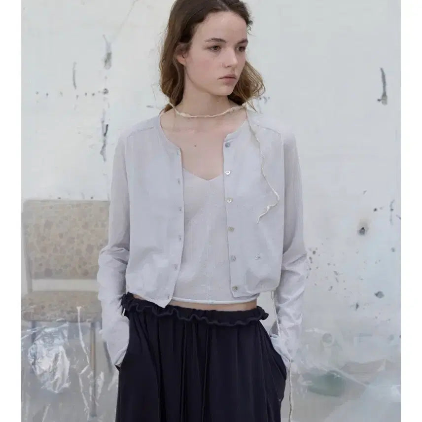 [BUNJANG] Poetto Cardigan Sleeveless Set / 포에토 블러드 가디건세트(택안뗀새제품)