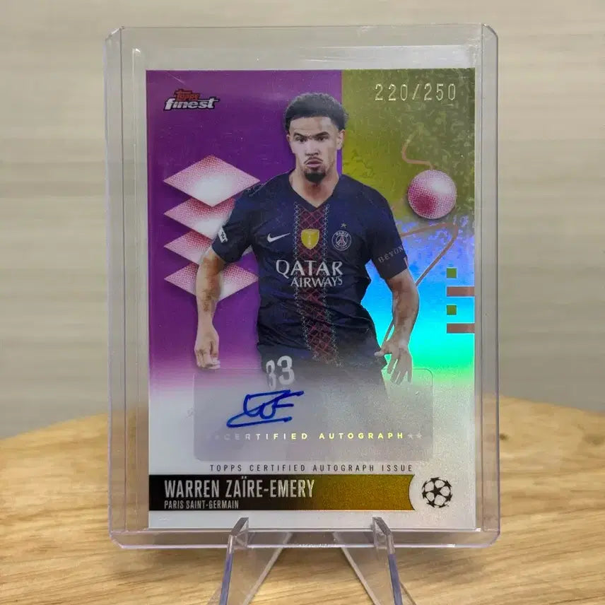 [BUNJANG] Warren Zaïre-Emery Paris Saint-Germain Signed Limited Edition Trading Card / 탑스크롬 에머리 파리 생제르맹 친필 사인 한정카드