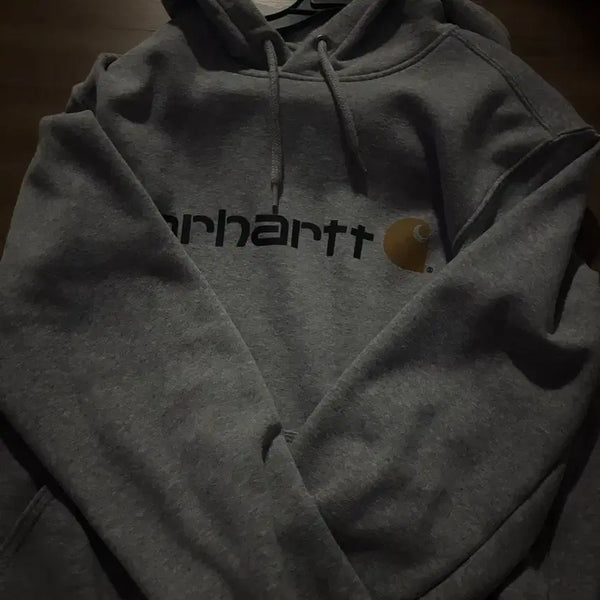 [BUNJANG] Carhartt Logo Embroidered Hoodie / 칼하트 후드티