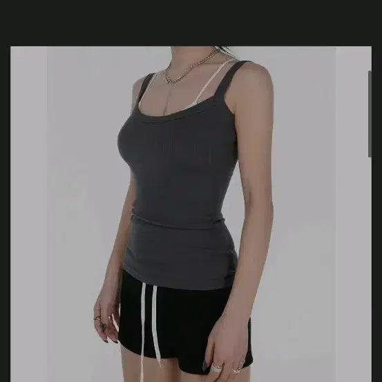 [BUNJANG] Kimseoul 111 Sleeveless Top Blue Charcoal / 킴서울) 111 SLEEVELESS TOP BLUE CHARCOAL