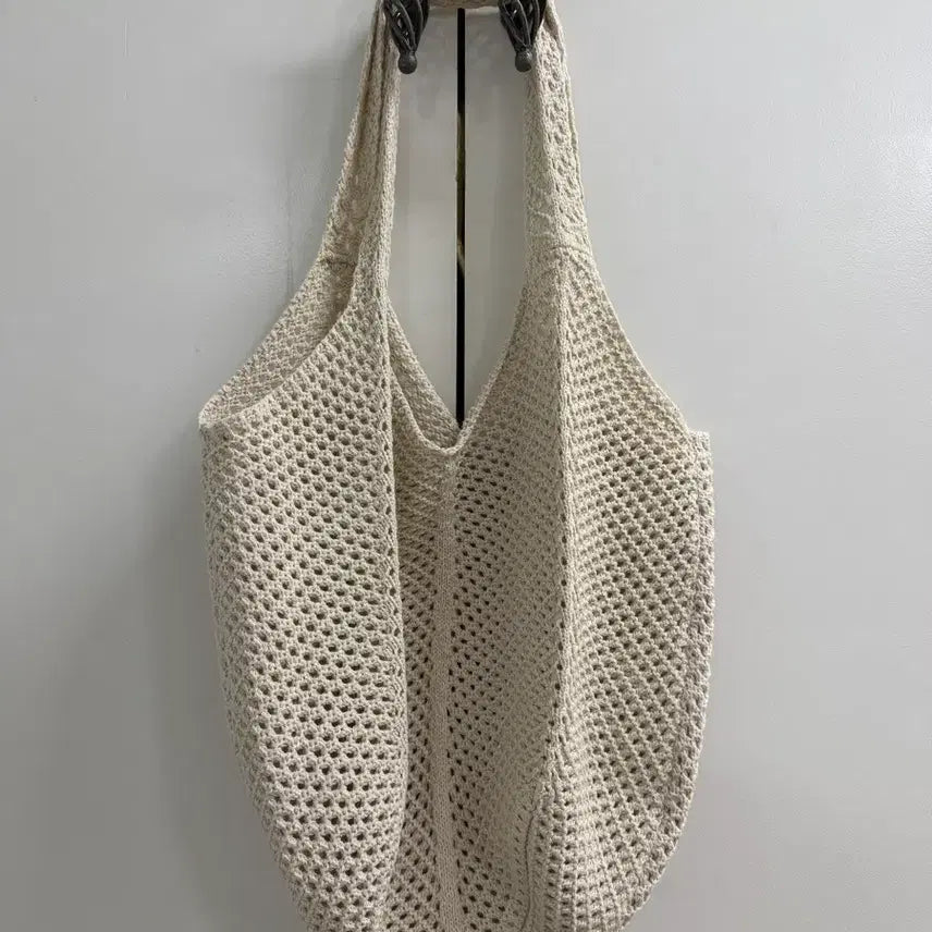 [BUNJANG] Knit Shoulder Bag Ivory / 니트 숄더백 아이보리