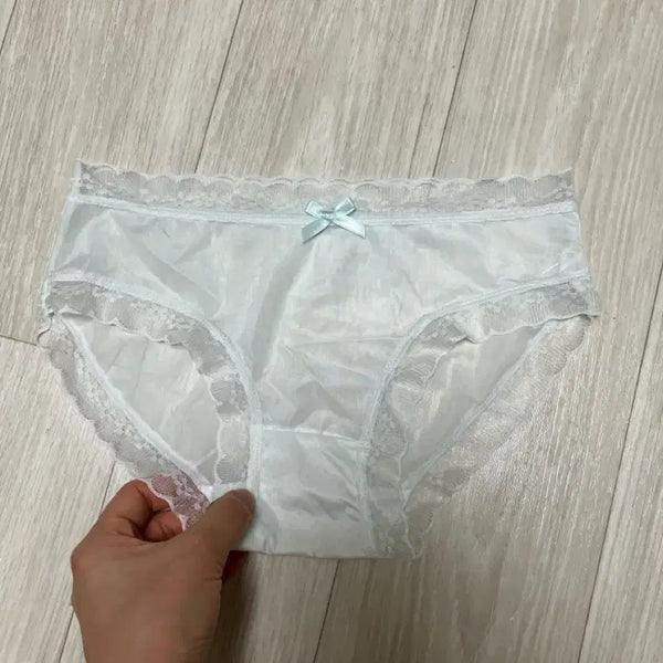 [BUNJANG] Lace Briefs Pastel Blue Women's Underwear (Used) / 레이스 속옷 파스텔 블루 여성 팬티 중고