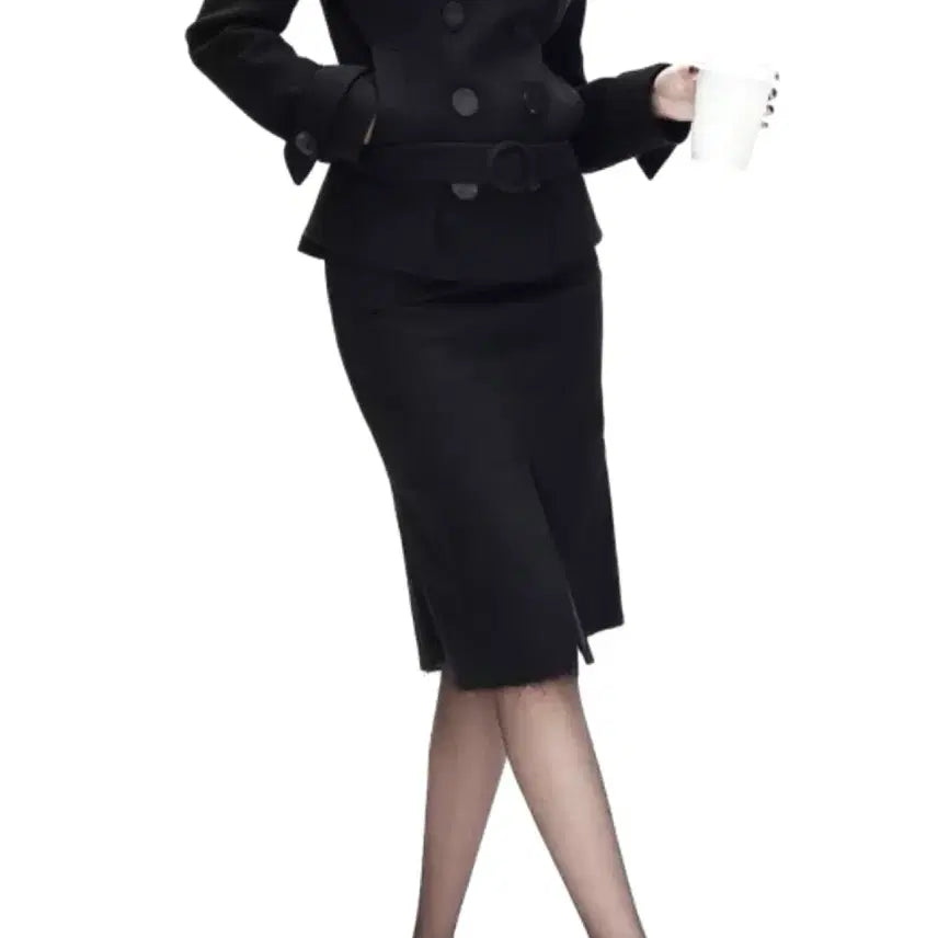 [BUNJANG] H-Line Midi Skirt Black / 타오바오 미디스커트 H라인 블랙