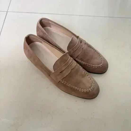 [BUNJANG] Firenze Ateliers Suede Loafers Ash Beige 280 / 피렌체 아뜨리에 스웨이드 로퍼 280