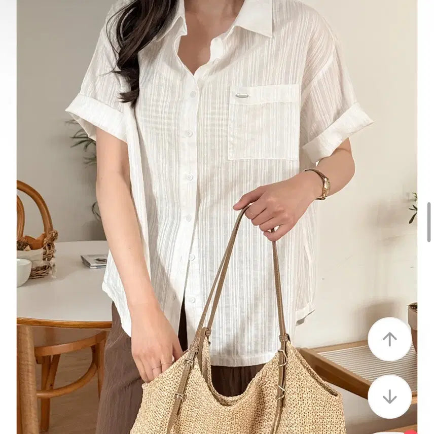 [BUNJANG] Gonggumann Stripe Loose Fit Shirt / 새상품 공구우먼 스트라이프 루즈핏 셔츠