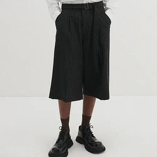 [BUNJANG] DNSR Belted Striped Bermuda Shorts / [L] dnsr 벨티드 스트라이프 버뮤다