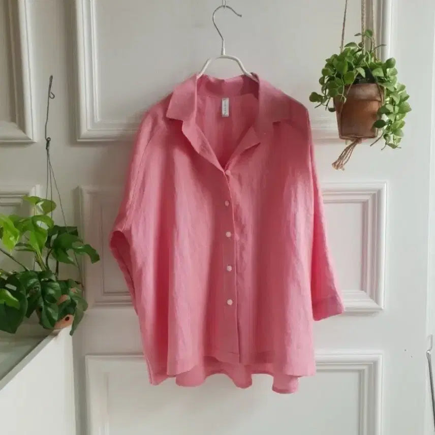 [BUNJANG] 100% Linen Oversized Shirt / 린넨100% 마 오버핏 셔츠 남방